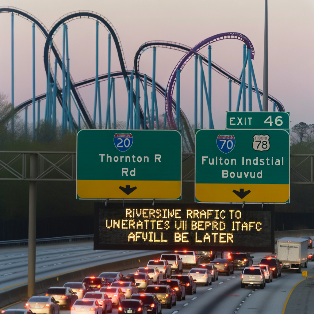 I-20 crash near Six Flags in Cobb County causes major delays. Avoid the area and consider U.S. 78 as an alternate route.