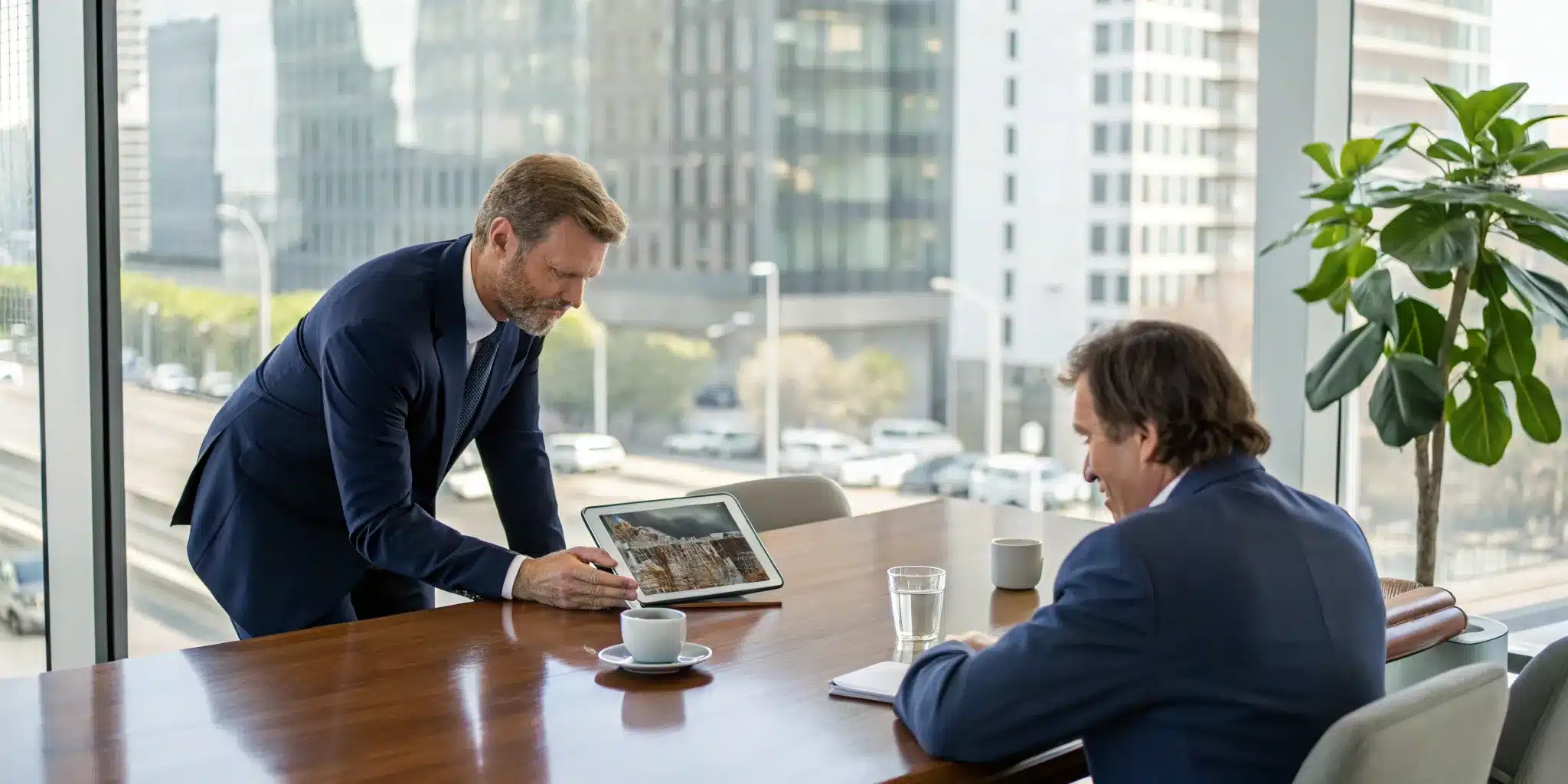 A car accident lawyer provides a free consultation to a client about their case.