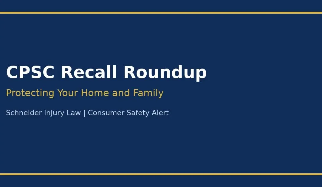 CPSC recall roundup protecting home and family from product hazards