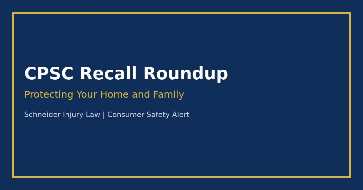 CPSC recall roundup protecting home and family from product hazards
