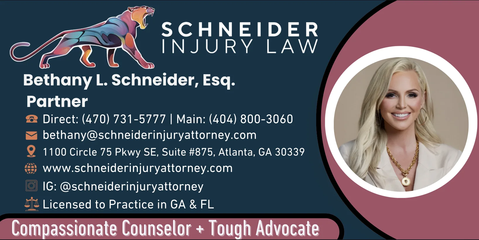 Bethany L. Schneider, founder and trial attorney at Schneider Injury Law